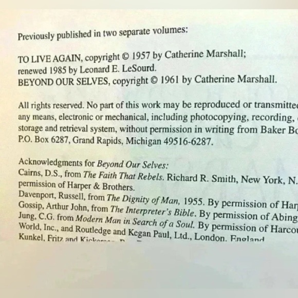 “The COLLECTED WORKS of Catherine MARSHALL” “To Live Again” & “Beyond Ourselves” - Picture 5 of 5